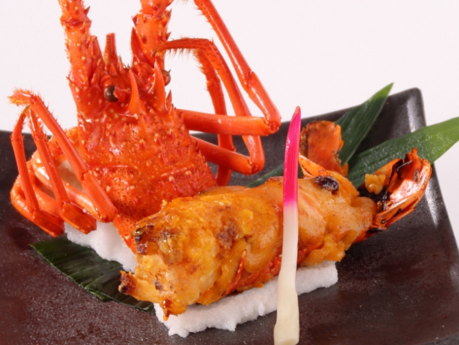 伊勢海老雲丹焼