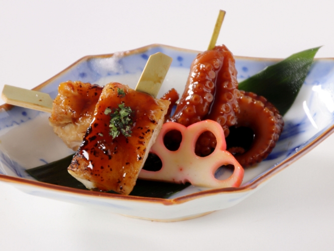 地鶏くわ焼、蛸旨煮