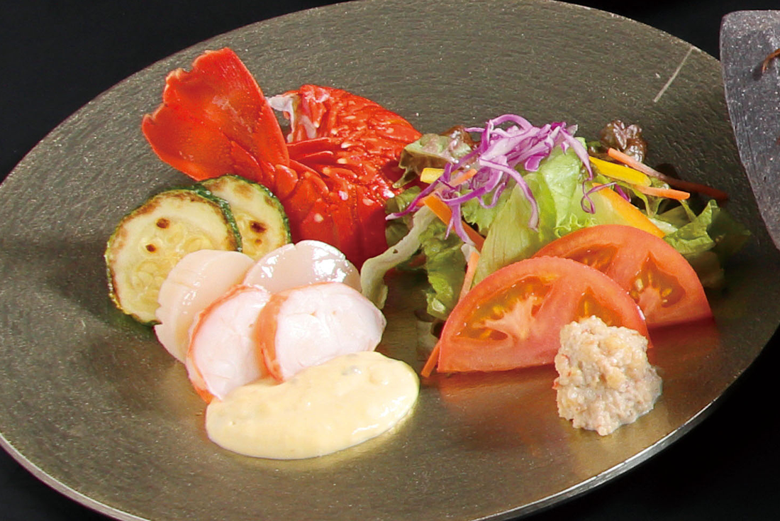 伊勢海老と帆立の冷製仕立