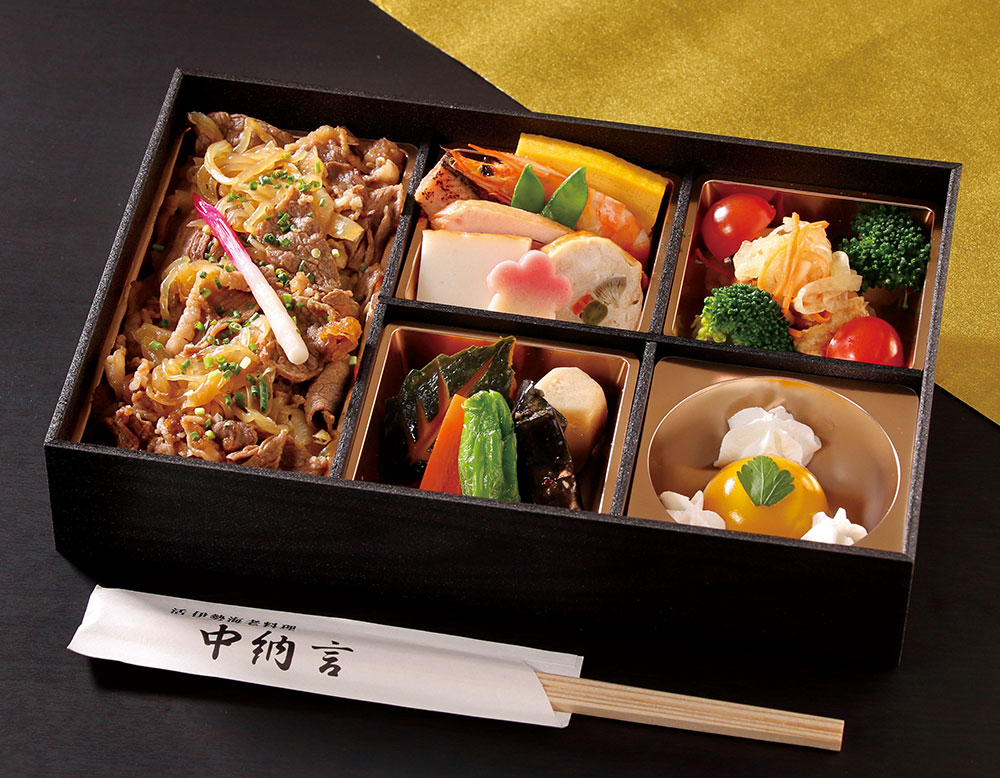 中納言のお弁当｜神戸牛すき煮風御膳